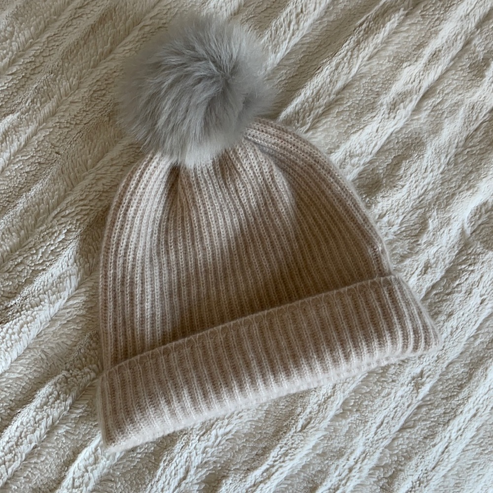 Cashmere Pompom Beanie